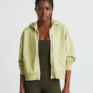 Everlane The Track Organic Cotton Hoodie Heathered Pear